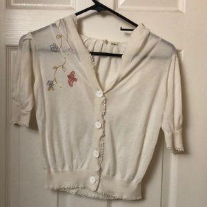 Anthropologie Moth Butterfly Shrug Too Cute